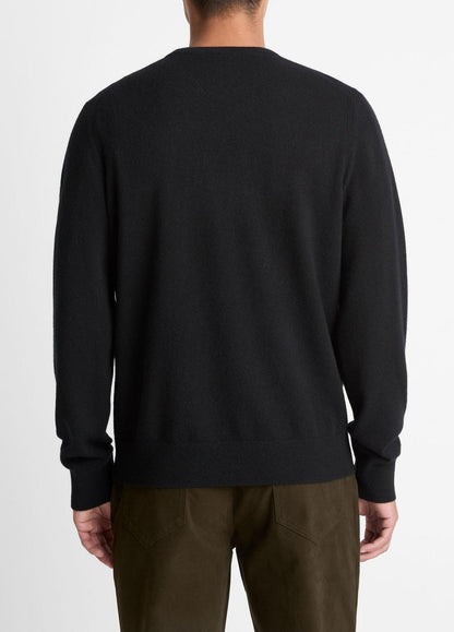 VINCE Men Cashmere Crew Neck Sweater in Crew Neck BLACK