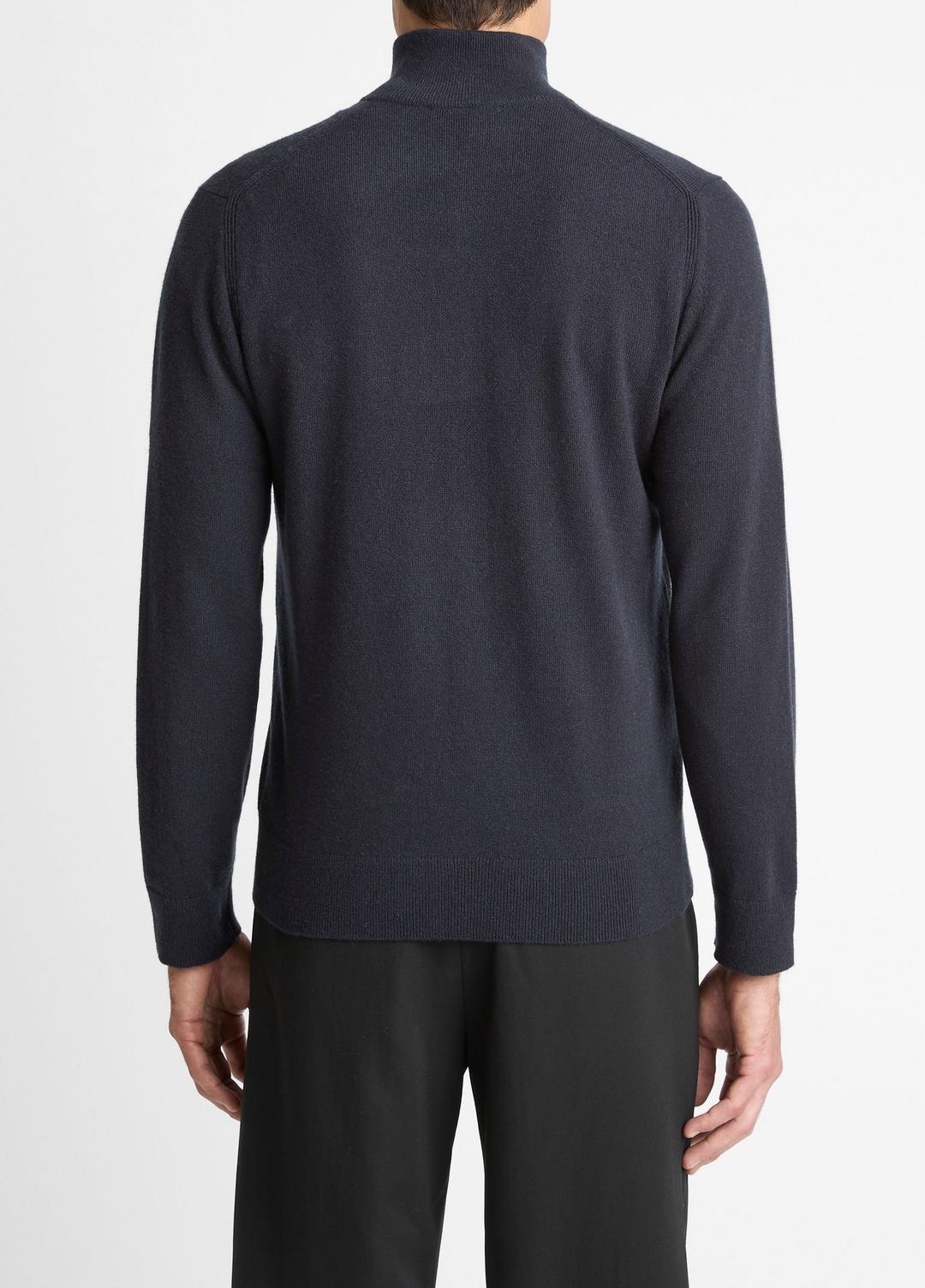 VINCE Men Cashmere Quarter-Zip Sweater in Quarter Zip COASTAL BLUE