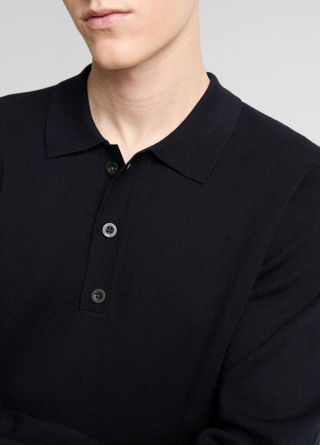 VINCE Men Italian Merino Wool Milano Polo Sweater in Sweaters COASTAL BLUE