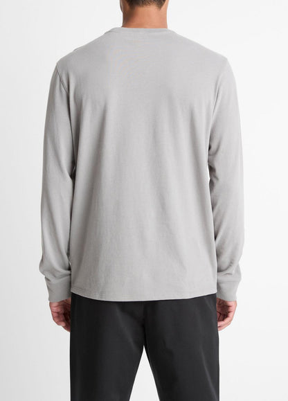 VINCE Men Sueded Jersey Long-Sleeve Pocket T-Shirt in Long Sleeve HEATHER MOUSE