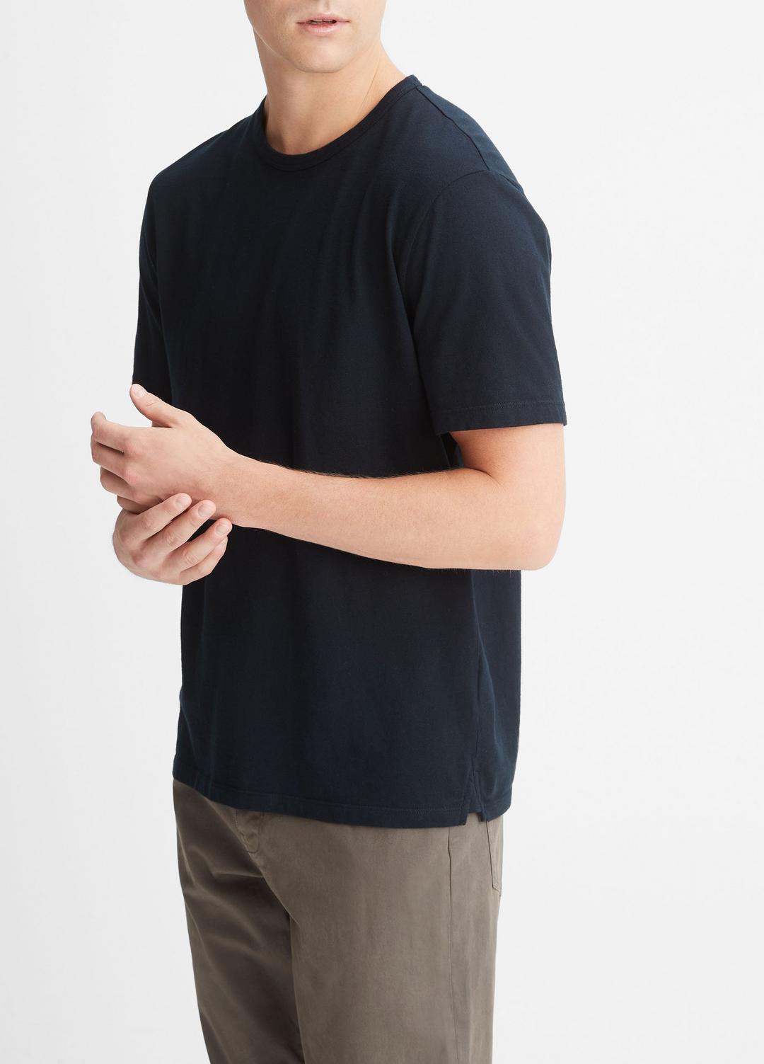 VINCE Men Garment Dye Cotton T-Shirt in T-Shirts & Polos WASHED COASTAL