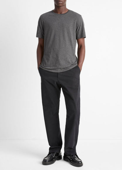 VINCE Men Pima Cotton Crew Neck T-Shirt in Short Sleeve HEATHER CARBON