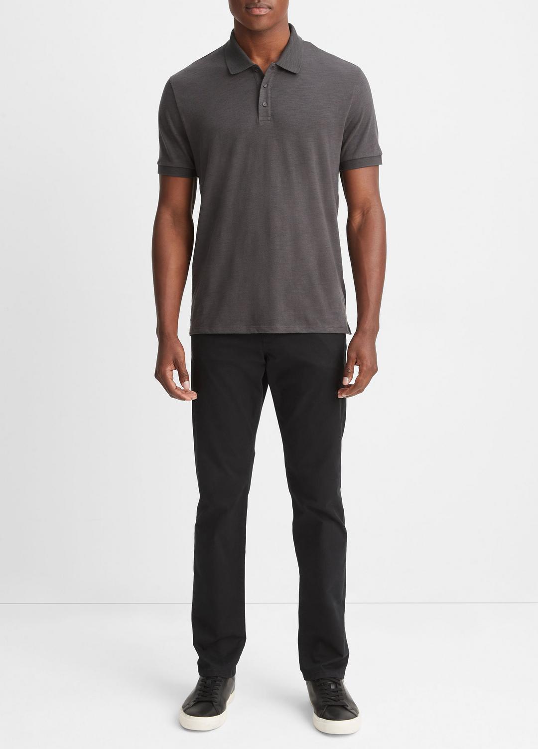 VINCE Men Classic Slub Polo Shirt in Henleys & Polos SPHERE