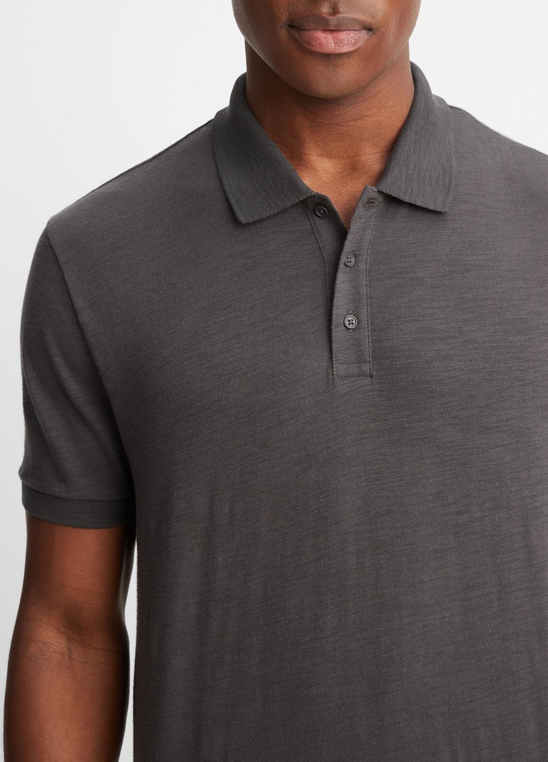 VINCE Men Classic Slub Polo Shirt in Henleys & Polos SPHERE