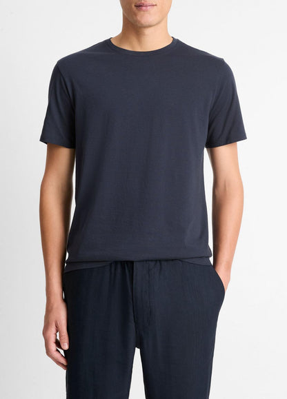VINCE Men Pima Cotton Crew Neck T-Shirt in Short Sleeve COASTAL BLUE