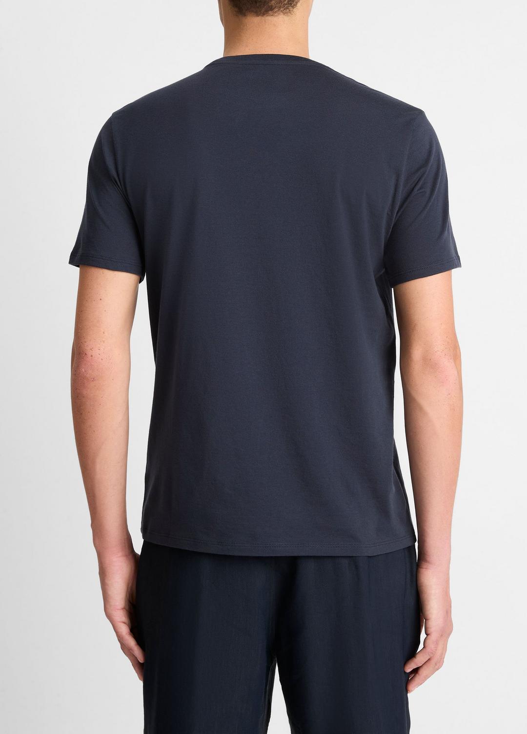 VINCE Men Pima Cotton Crew Neck T-Shirt in Short Sleeve COASTAL BLUE