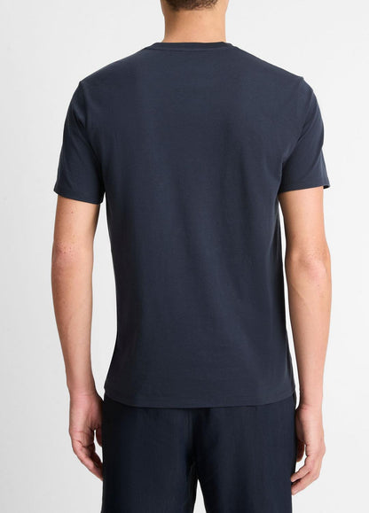 VINCE Men Pima Cotton V-Neck T-Shirt in Short Sleeve COASTAL BLUE