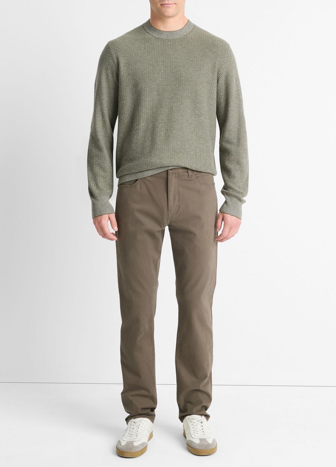 VINCE Men Dylan Slim 5-Pocket Peached Stretch-Cotton Pant in Trousers FROG