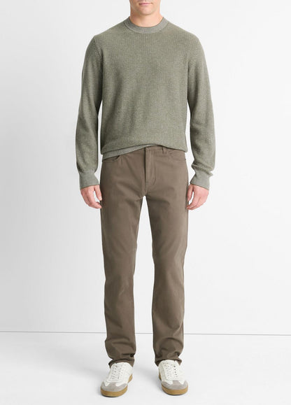 VINCE Men Dylan Slim 5-Pocket Peached Stretch-Cotton Pant in Trousers FROG