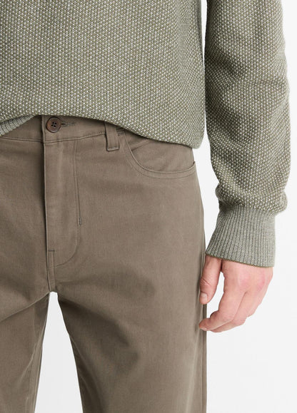 VINCE Men Dylan Slim 5-Pocket Peached Stretch-Cotton Pant in Trousers FROG