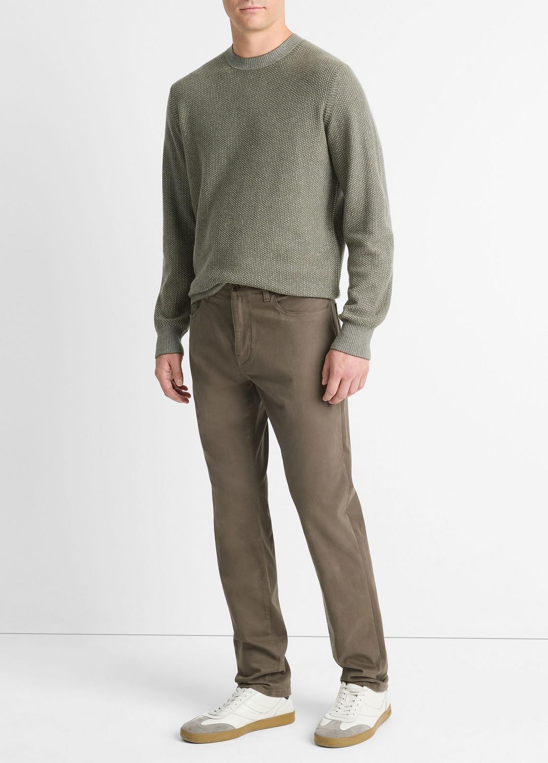VINCE Men Dylan Slim 5-Pocket Peached Stretch-Cotton Pant in Trousers FROG