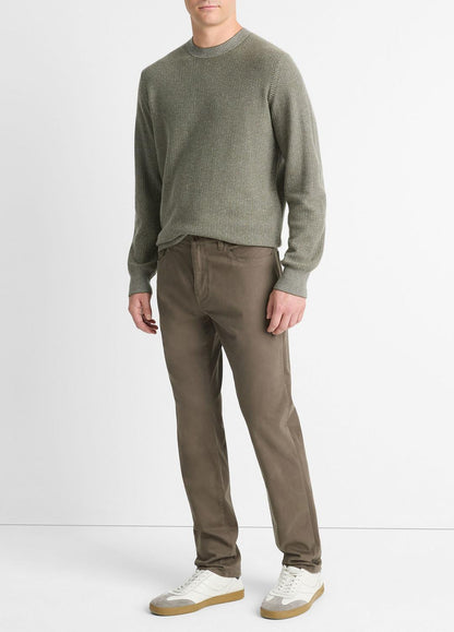 VINCE Men Dylan Slim 5-Pocket Peached Stretch-Cotton Pant in Trousers FROG