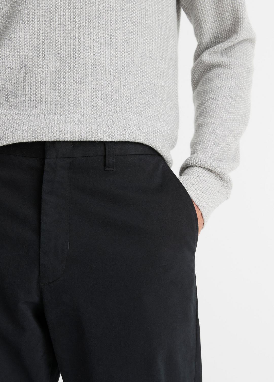 VINCE Men Louie Relaxed Stretch-Cotton Pant in Trousers BLACK