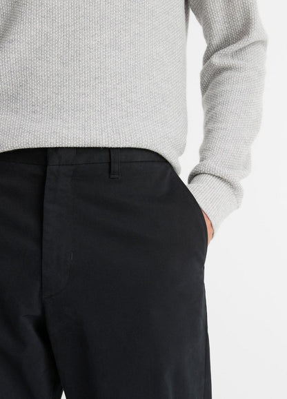 VINCE Men Louie Relaxed Stretch-Cotton Pant in Trousers BLACK