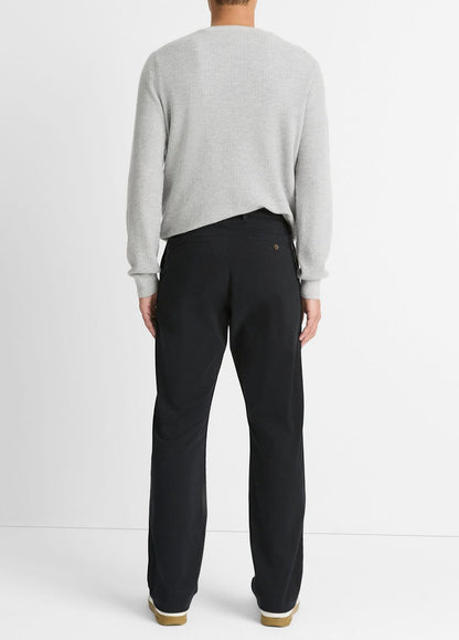 VINCE Men Louie Relaxed Stretch-Cotton Pant in Trousers BLACK