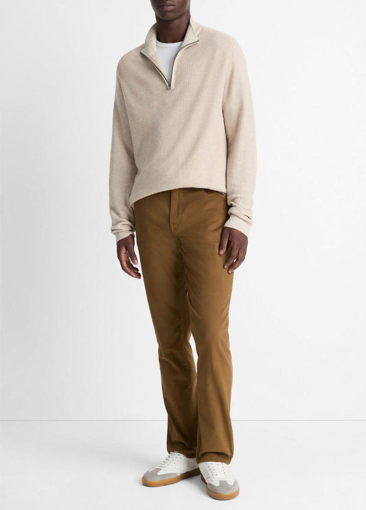 VINCE Men Dylan Slim 5-Pocket Peached Stretch-Cotton Pant in Trousers LIGHT HIGHLANDS