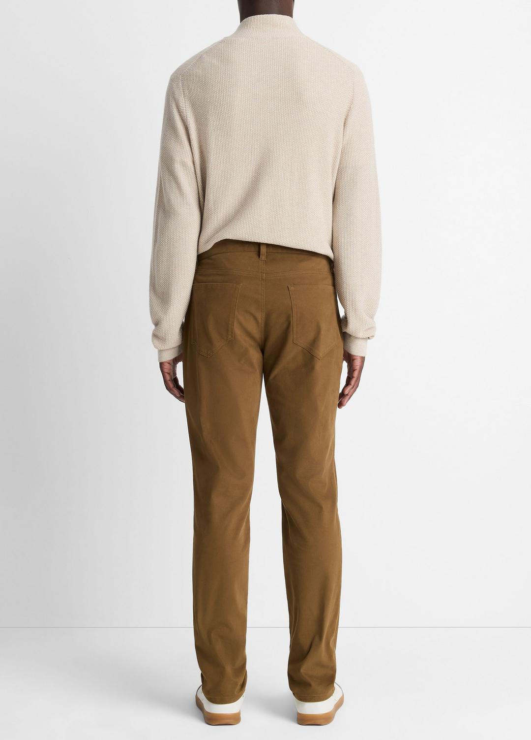 VINCE Men Dylan Slim 5-Pocket Peached Stretch-Cotton Pant in Trousers LIGHT HIGHLANDS