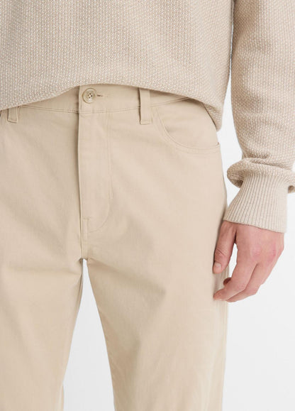 VINCE Men Dylan Slim 5-Pocket Peached Stretch-Cotton Pant in Trousers CAHUENGA KHAKI