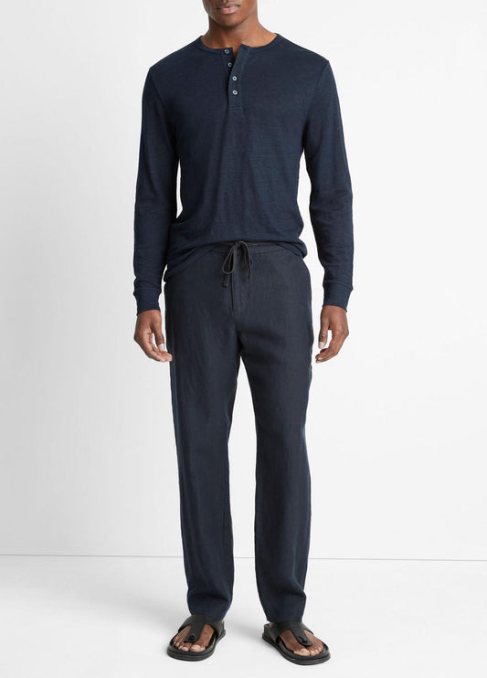 VINCE Men Lightweight Hemp Pant in Trousers COASTAL BLUE
