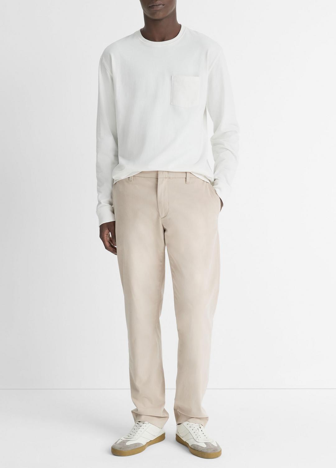 VINCE Men Dylan Slim Cotton Chino Pant in Trousers CAHUENGA KHAKI