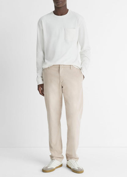 VINCE Men Dylan Slim Cotton Chino Pant in Trousers CAHUENGA KHAKI