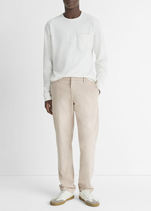 VINCE Men Dylan Slim Cotton Chino Pant in Trousers CAHUENGA KHAKI