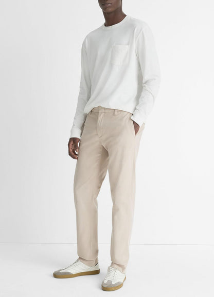 VINCE Men Dylan Slim Cotton Chino Pant in Trousers CAHUENGA KHAKI