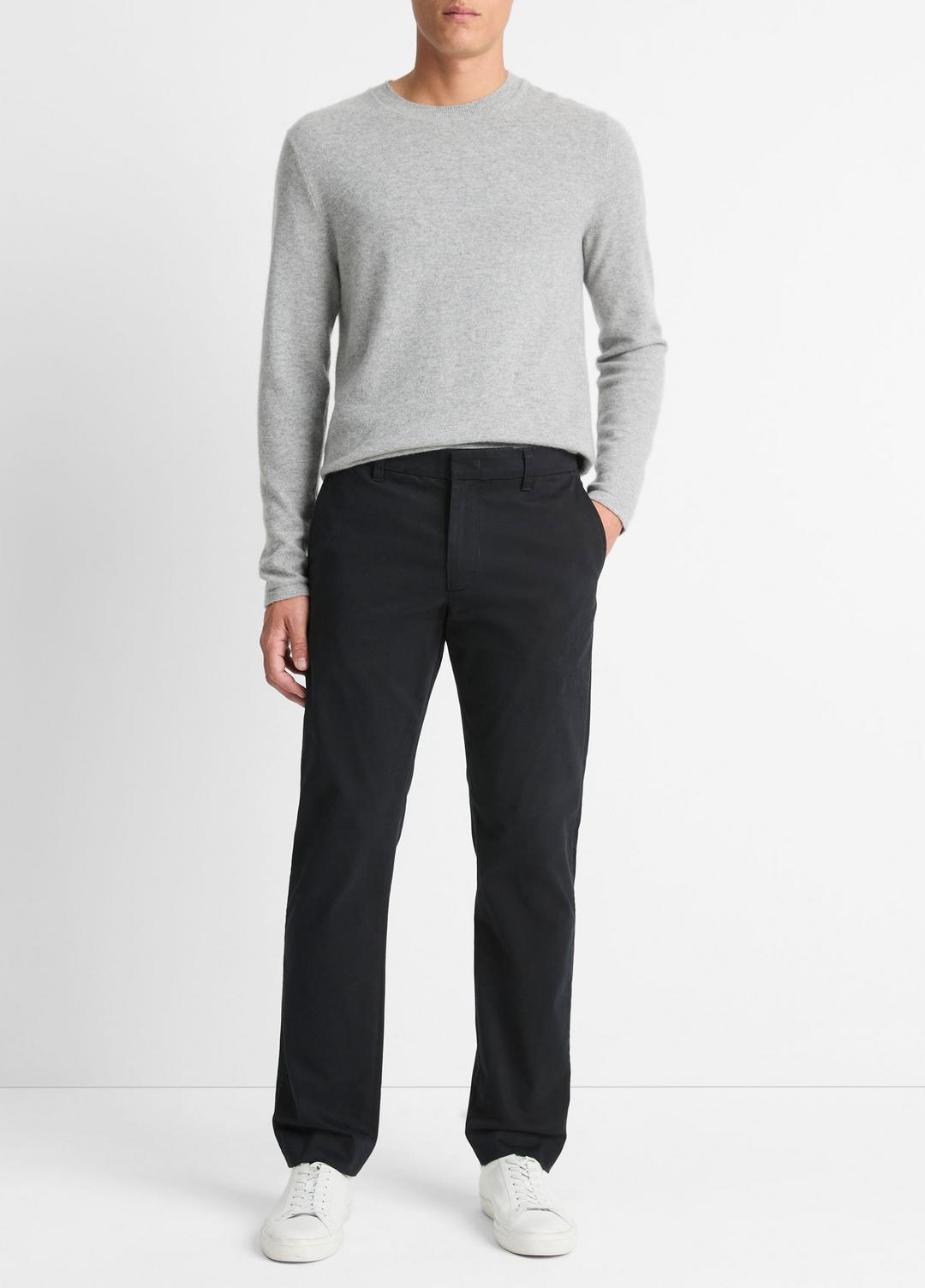VINCE Men Dylan Slim Cotton Chino Pant in Trousers BLACK