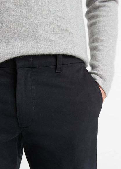 VINCE Men Dylan Slim Cotton Chino Pant in Trousers BLACK