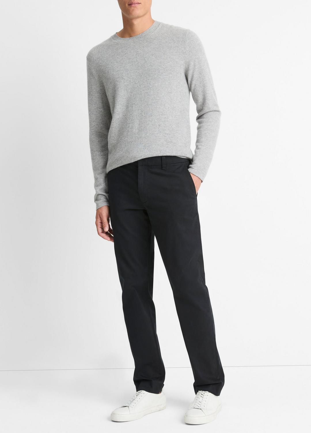 VINCE Men Dylan Slim Cotton Chino Pant in Trousers BLACK