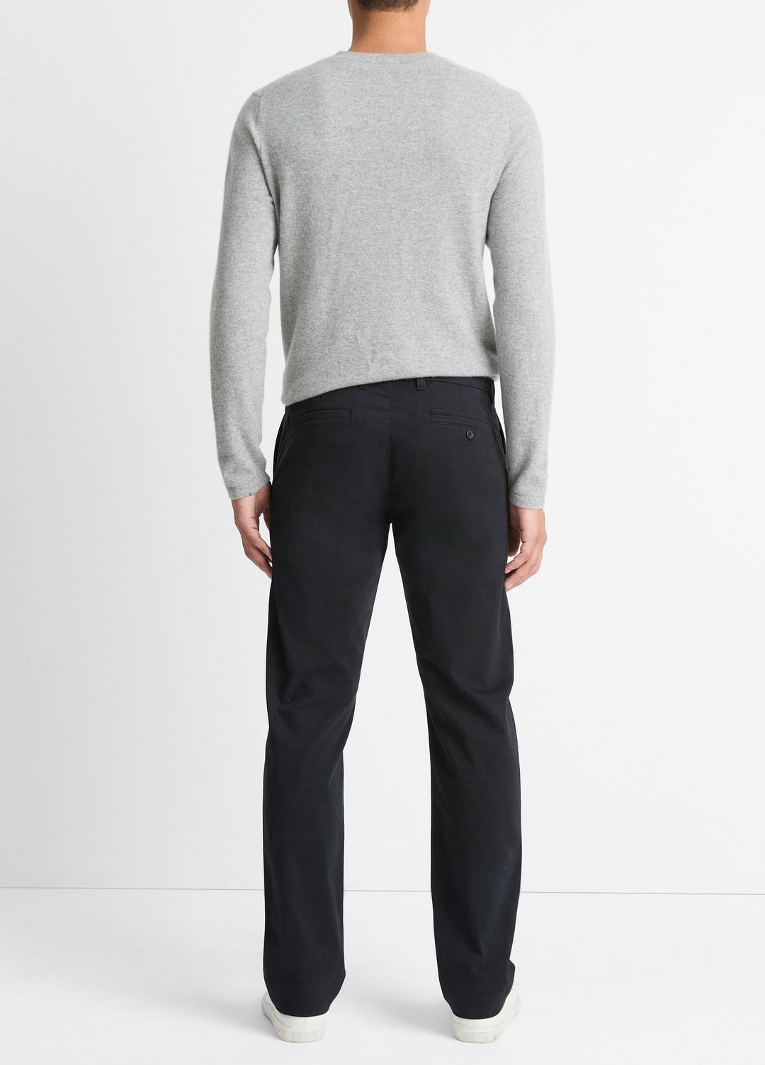 VINCE Men Dylan Slim Cotton Chino Pant in Trousers BLACK