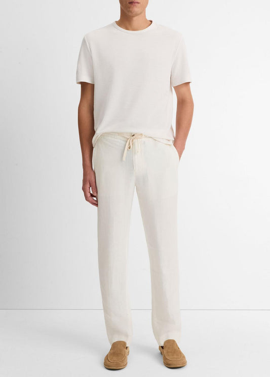 VINCE Men Lightweight Hemp Pant in Trousers BONE