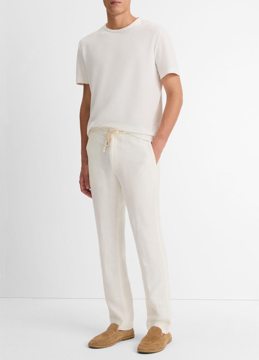 VINCE Men Lightweight Hemp Pant in Trousers BONE