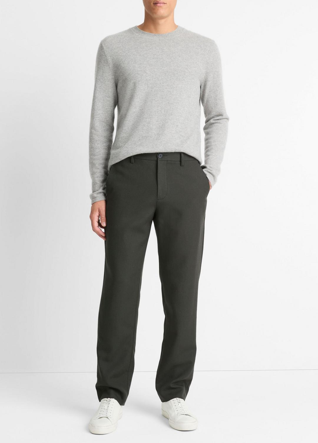 VINCE Men Owen Athletic Wool Suiting Pant in Trousers BLACK