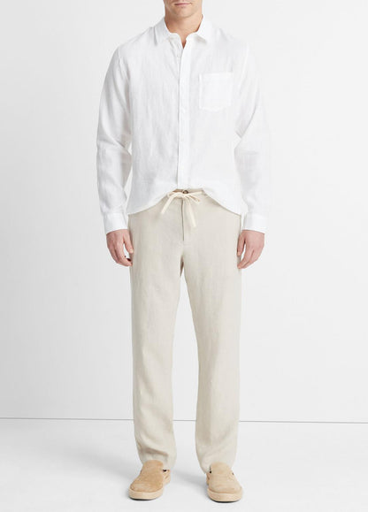 VINCE Men Lightweight Hemp Pant in Trousers PUMICE ROCK