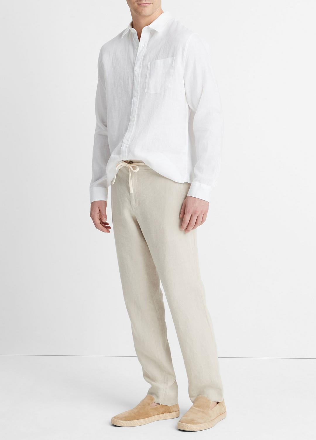 VINCE Men Lightweight Hemp Pant in Trousers PUMICE ROCK