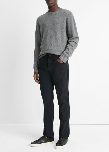 VINCE Men Dylan Slim 5-Pocket Peached Stretch-Cotton Pant in Trousers BLACK