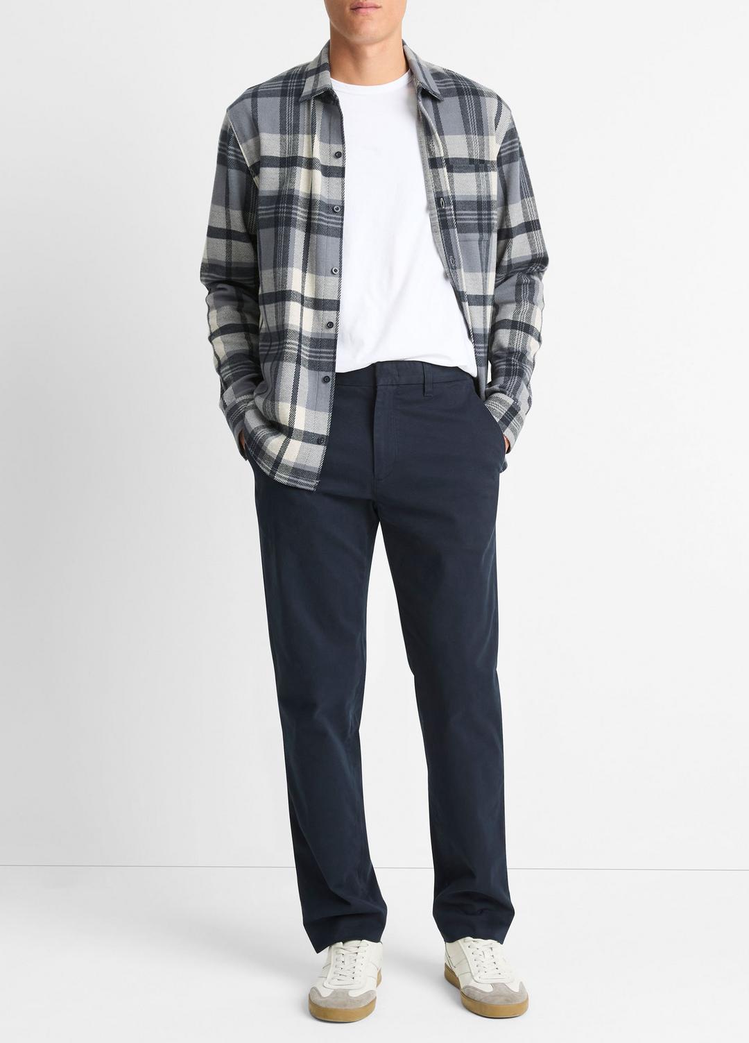 VINCE Men Owen Athletic Stretch-Cotton Pant in Trousers COASTAL BLUE