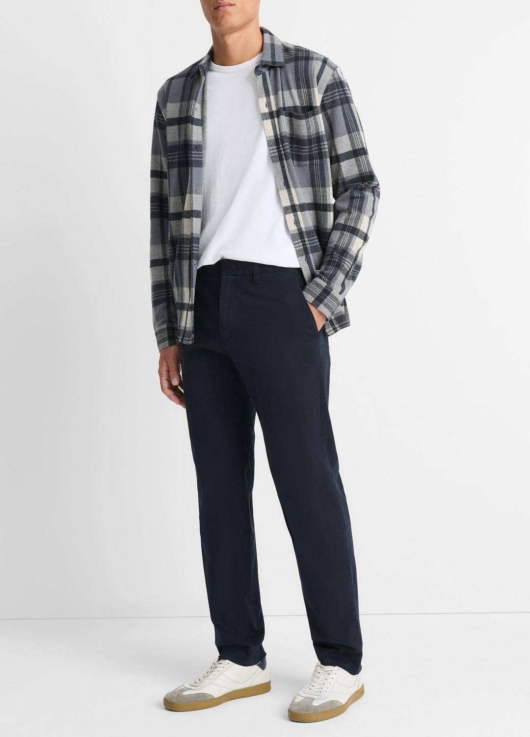 VINCE Men Owen Athletic Stretch-Cotton Pant in Trousers COASTAL BLUE