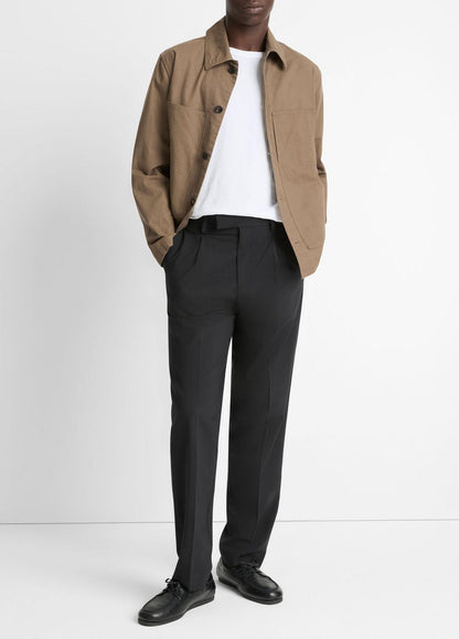 VINCE Men Louie Relaxed Pleated Trouser in Trousers BLACK