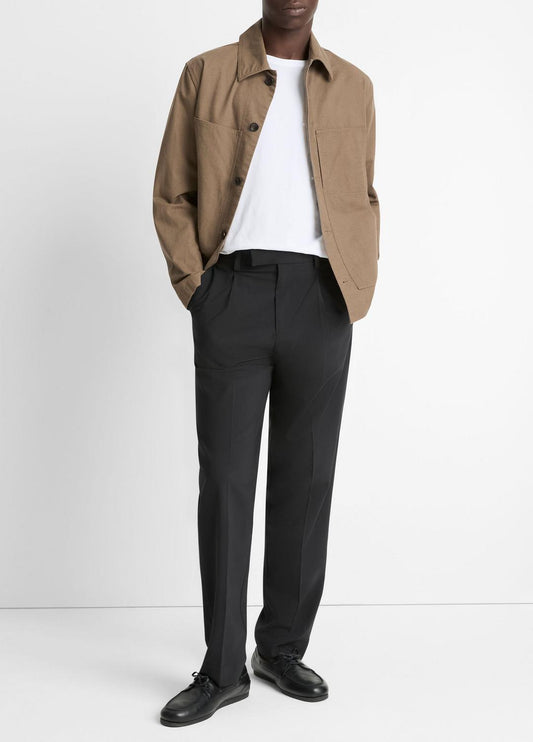 VINCE Men Louie Relaxed Pleated Trouser in Trousers BLACK