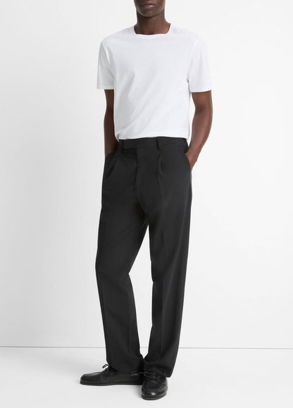 VINCE Men Louie Relaxed Pleated Trouser in Trousers BLACK
