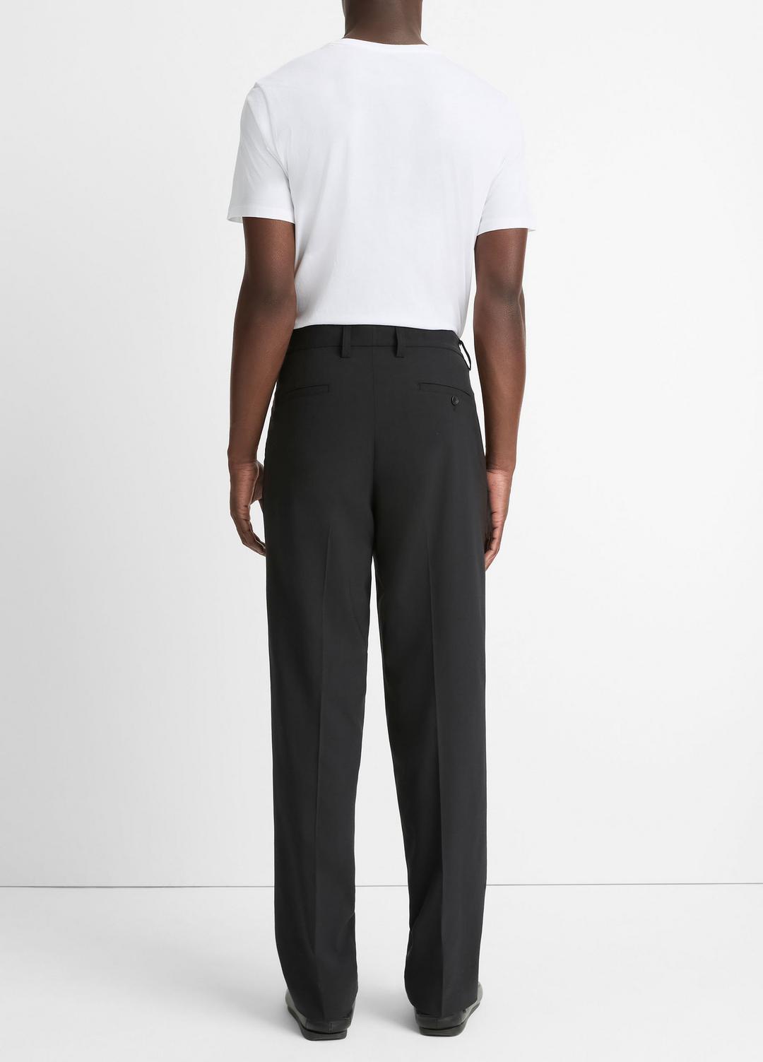 VINCE Men Louie Relaxed Pleated Trouser in Trousers BLACK