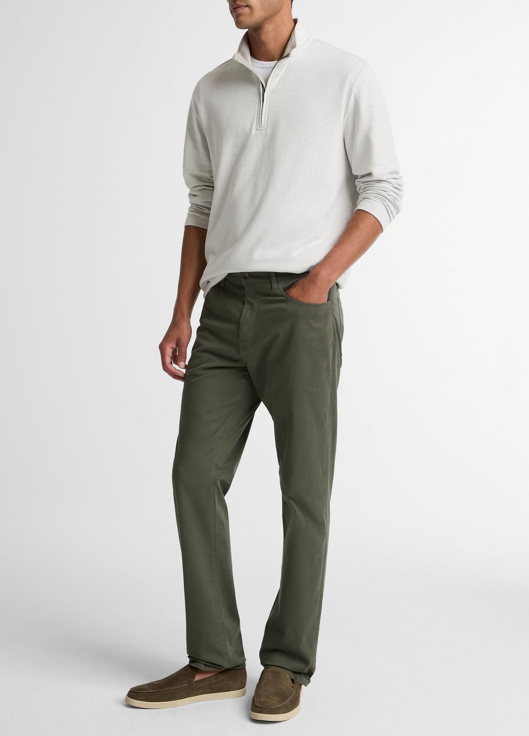 VINCE Men Dylan Slim 5-Pocket Cotton Sateen Pant in Trousers SYCAMORE