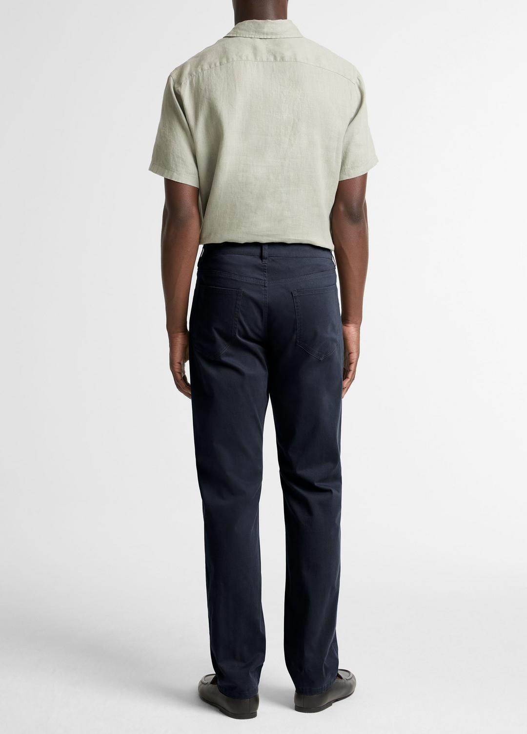VINCE Men Dylan Slim 5-Pocket Cotton Sateen Pant in Trousers COASTAL BLUE