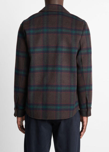 VINCE Men Plaid Splittable Wool-Blend Shirt Jacket in Shirt Jackets COASTAL COUNTRY RACER