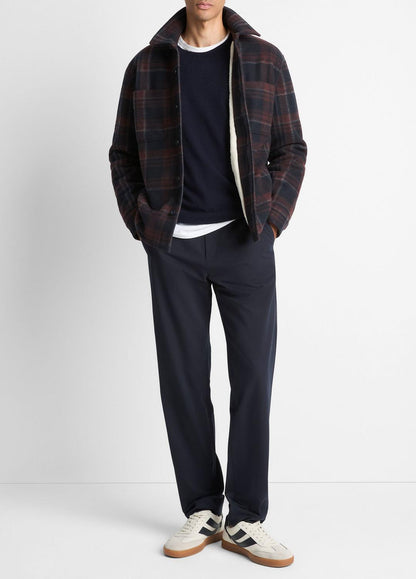 VINCE Men Sherpa-Lined Plaid Shirt Jacket in Shirt Jackets COASTAL COMBO