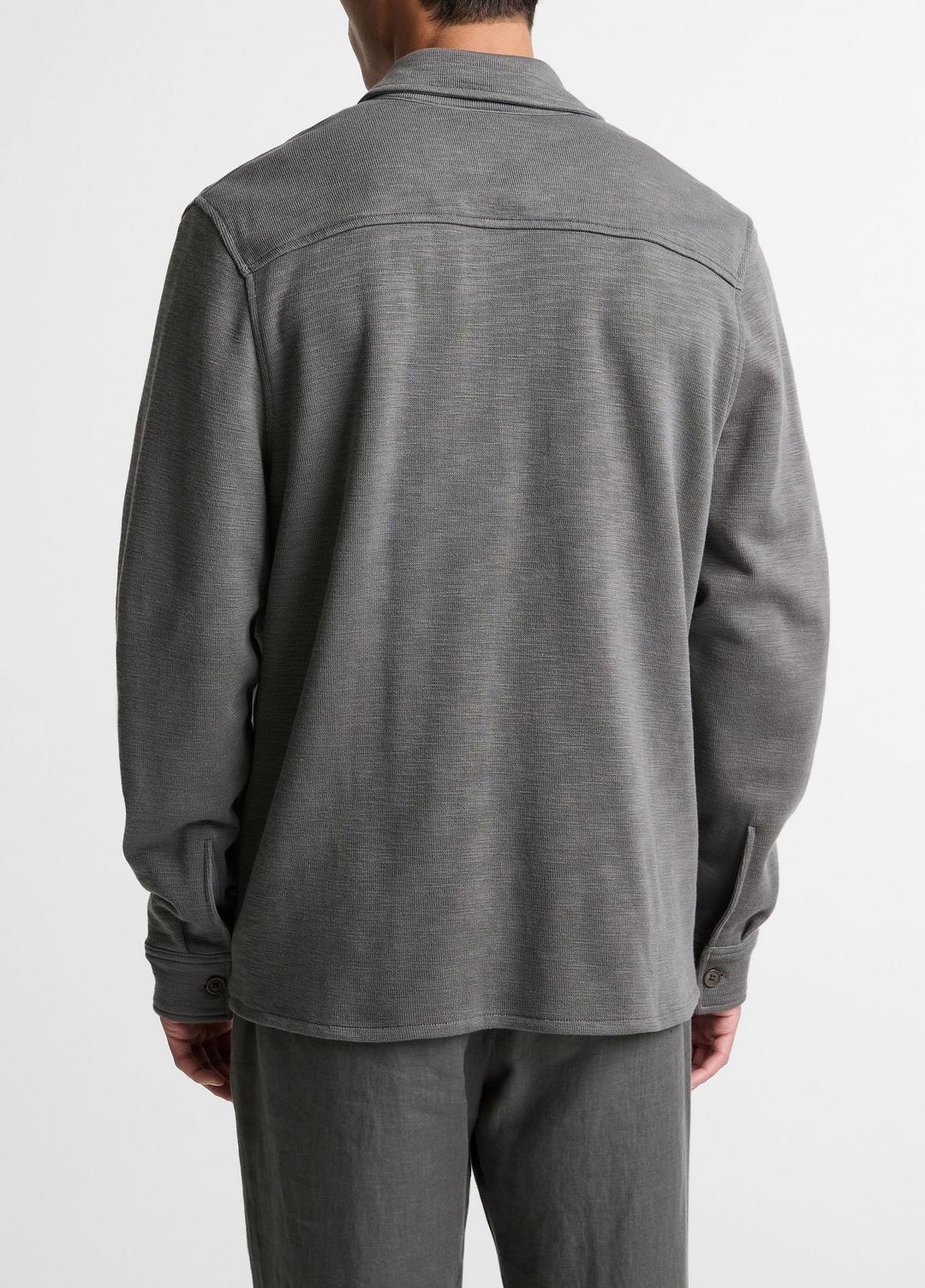 VINCE Men Double-Slub Cotton-Blend Shirt Jacket in Jackets SLATE