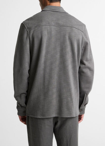 VINCE Men Double-Slub Cotton-Blend Shirt Jacket in Jackets SLATE