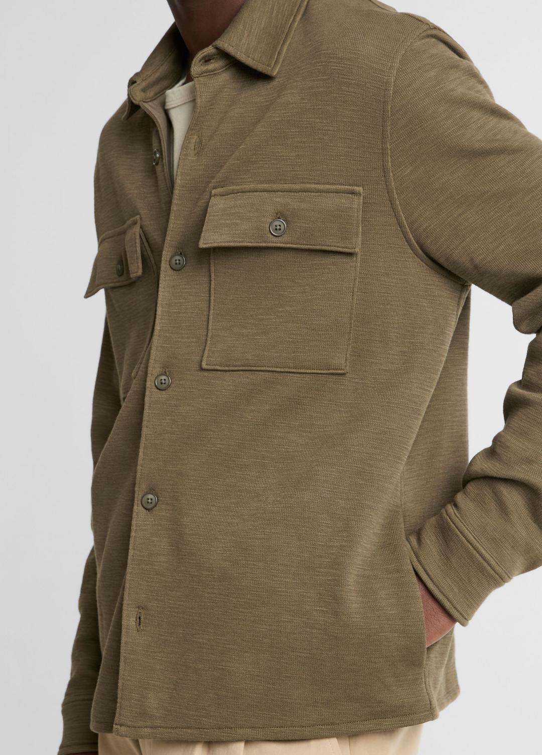 VINCE Men Double-Slub Cotton-Blend Shirt Jacket in Jackets MOSS